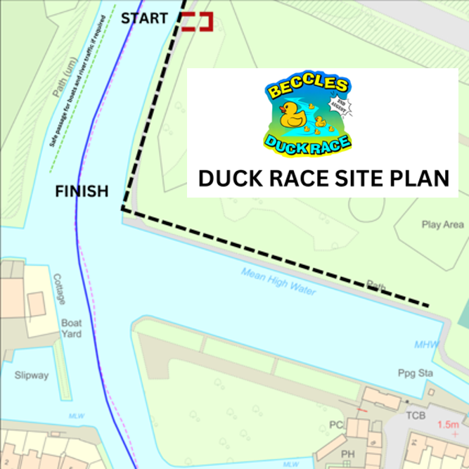 Beccles Duck Race Location Plan
