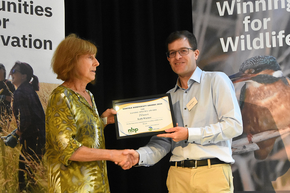 Kath receiving the Saving Species Award Kath receiving the Saving Species Award