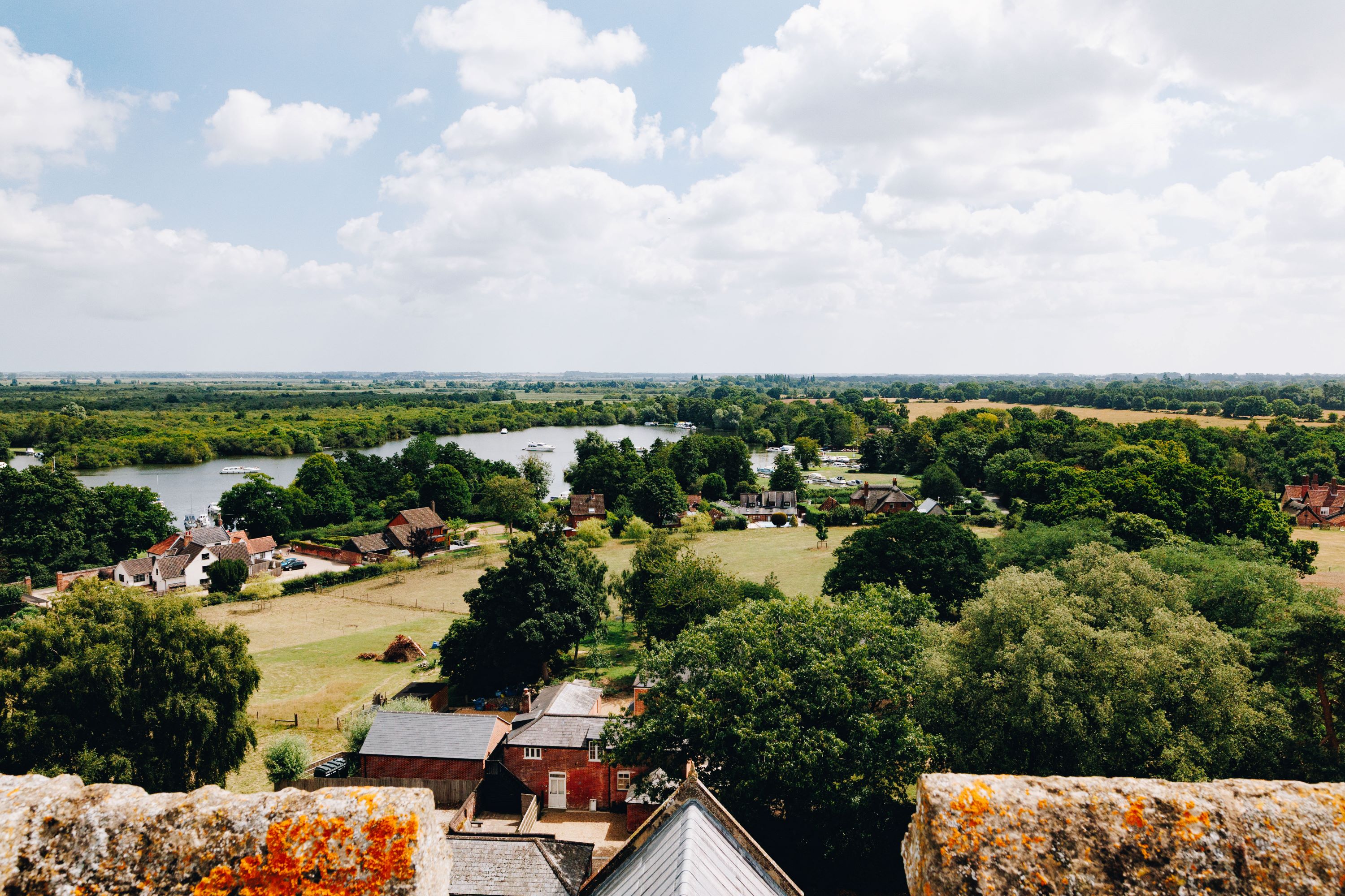 A view over farmland from Ranworth Church Tower A view over farmland from Ranworth Church Tower