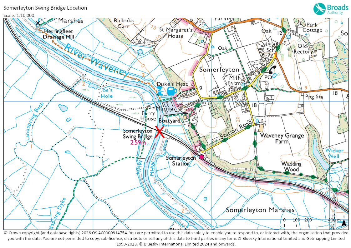 Somerleyton Swing Bridge Location Plan