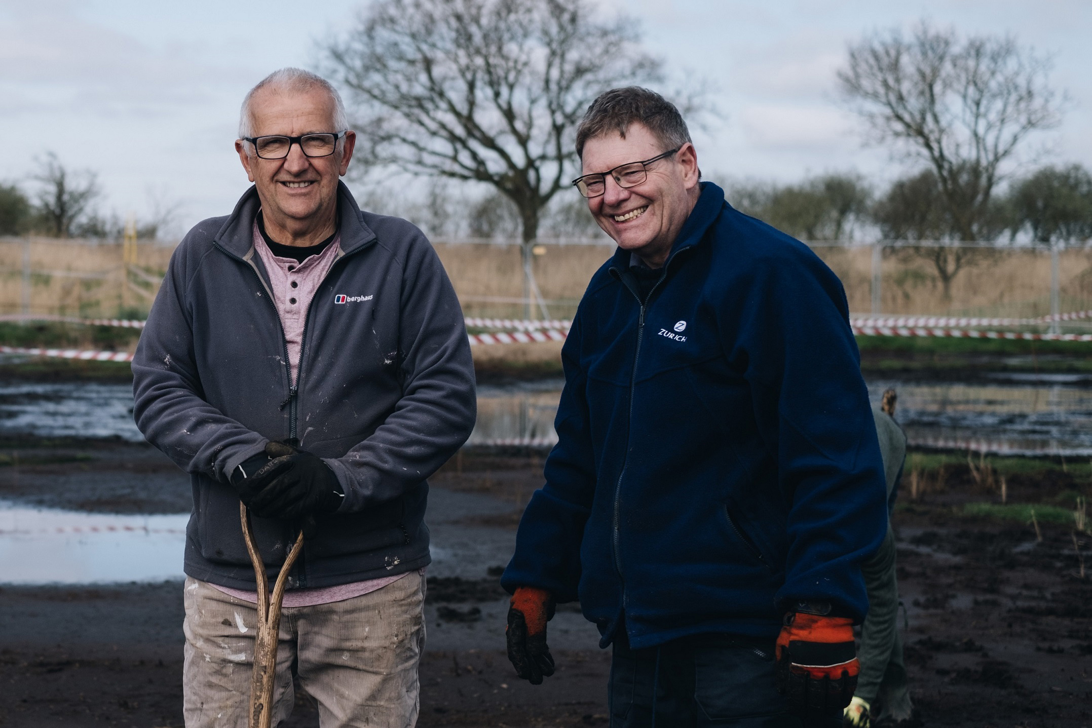 Two Broads volunteers standing at Horsey