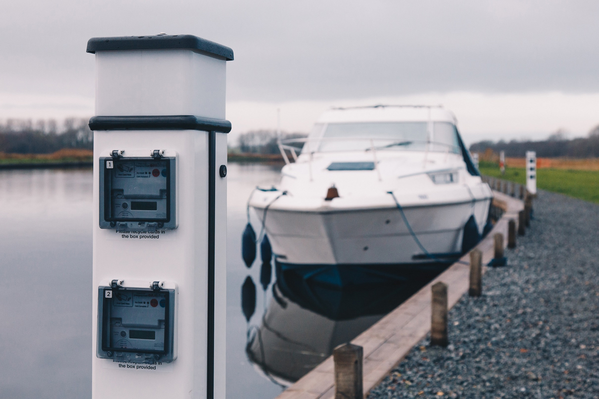 Electric charging point at Ludham Bridge