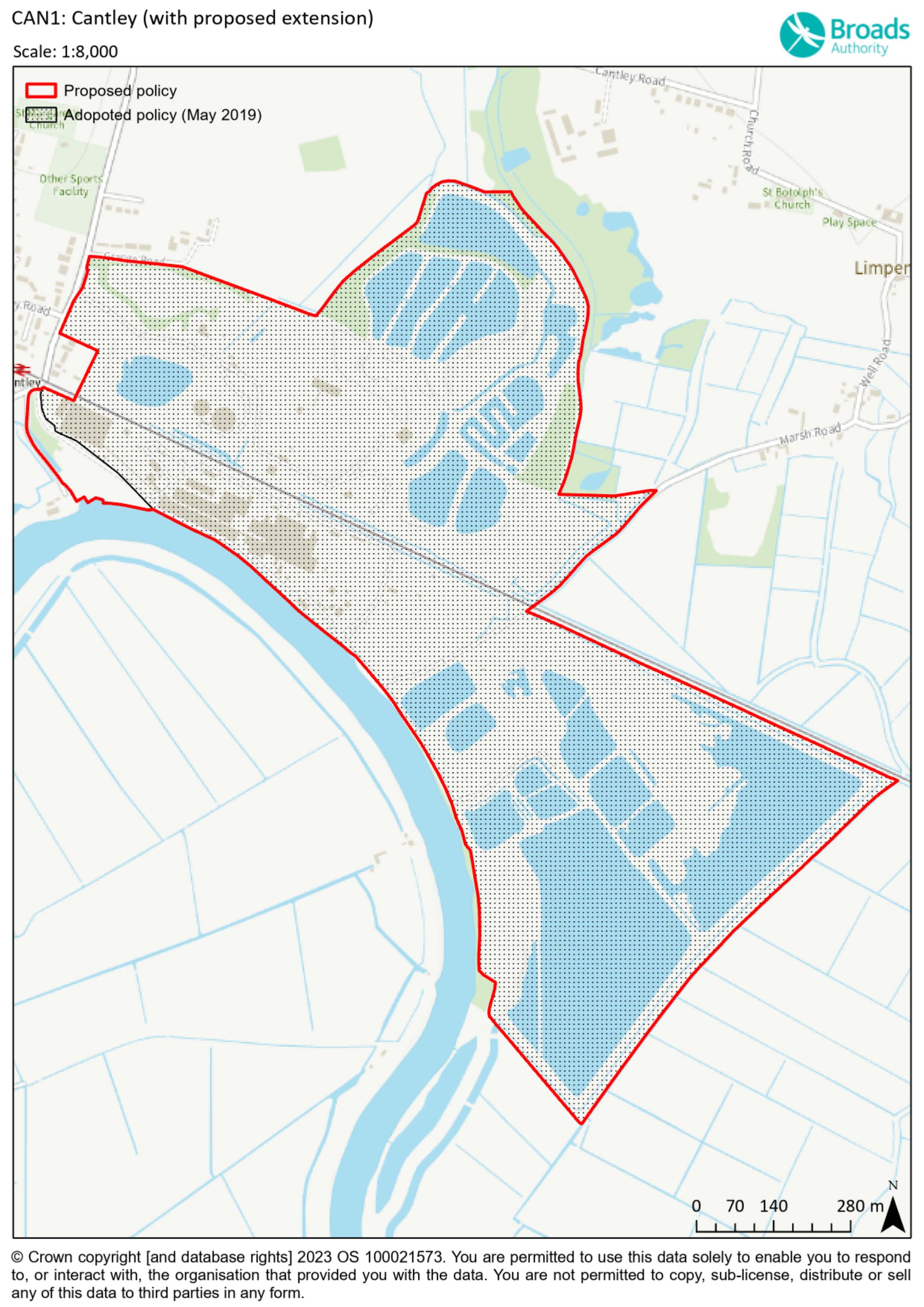 Map showing the proposed extension for POCAN1