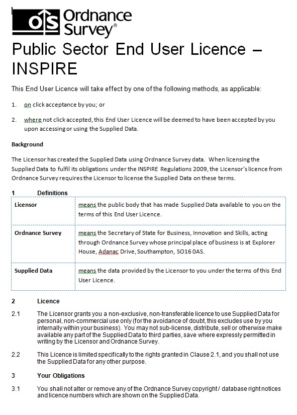 OS licence information