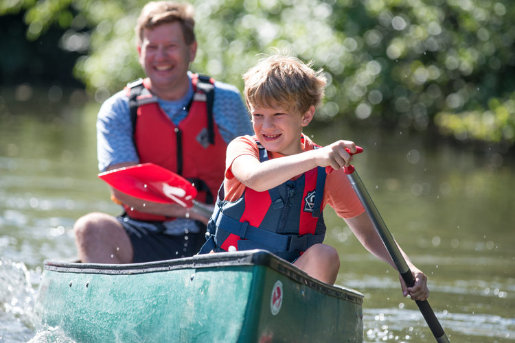 family fun canoeing