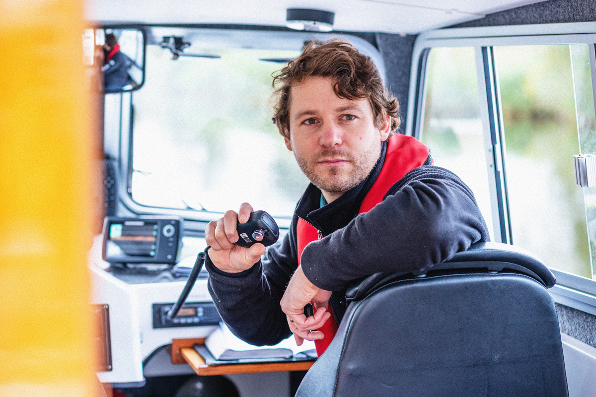 Broads Ranger using a radio