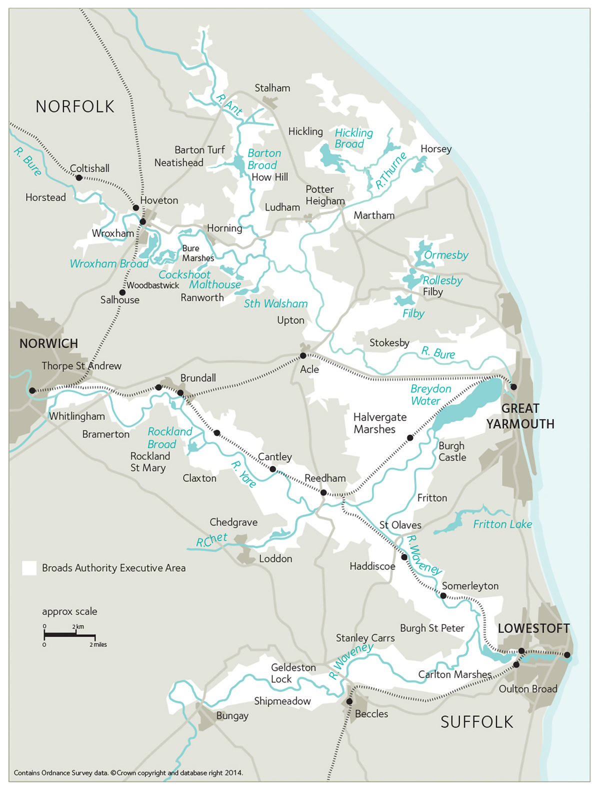 Map of the Broads