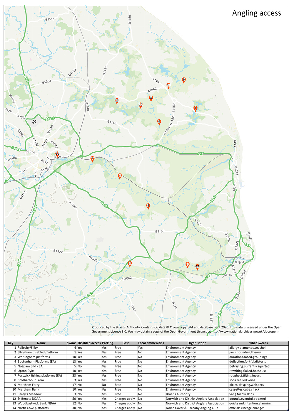 angling access map