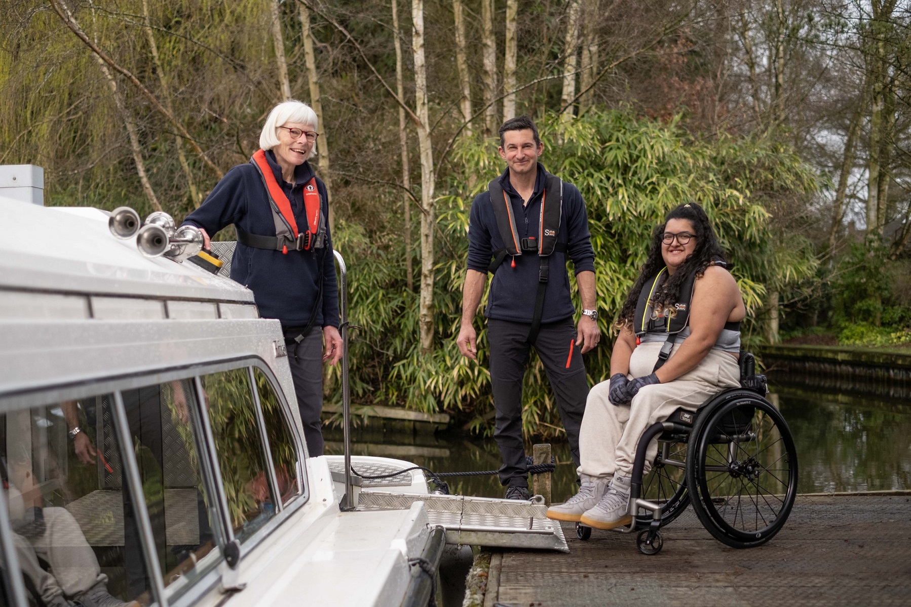 Accessible boat trip at the Nancy Oldfield Trust