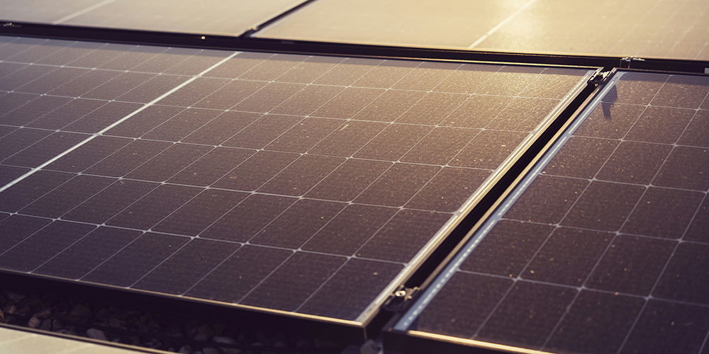 close up of a solar panel