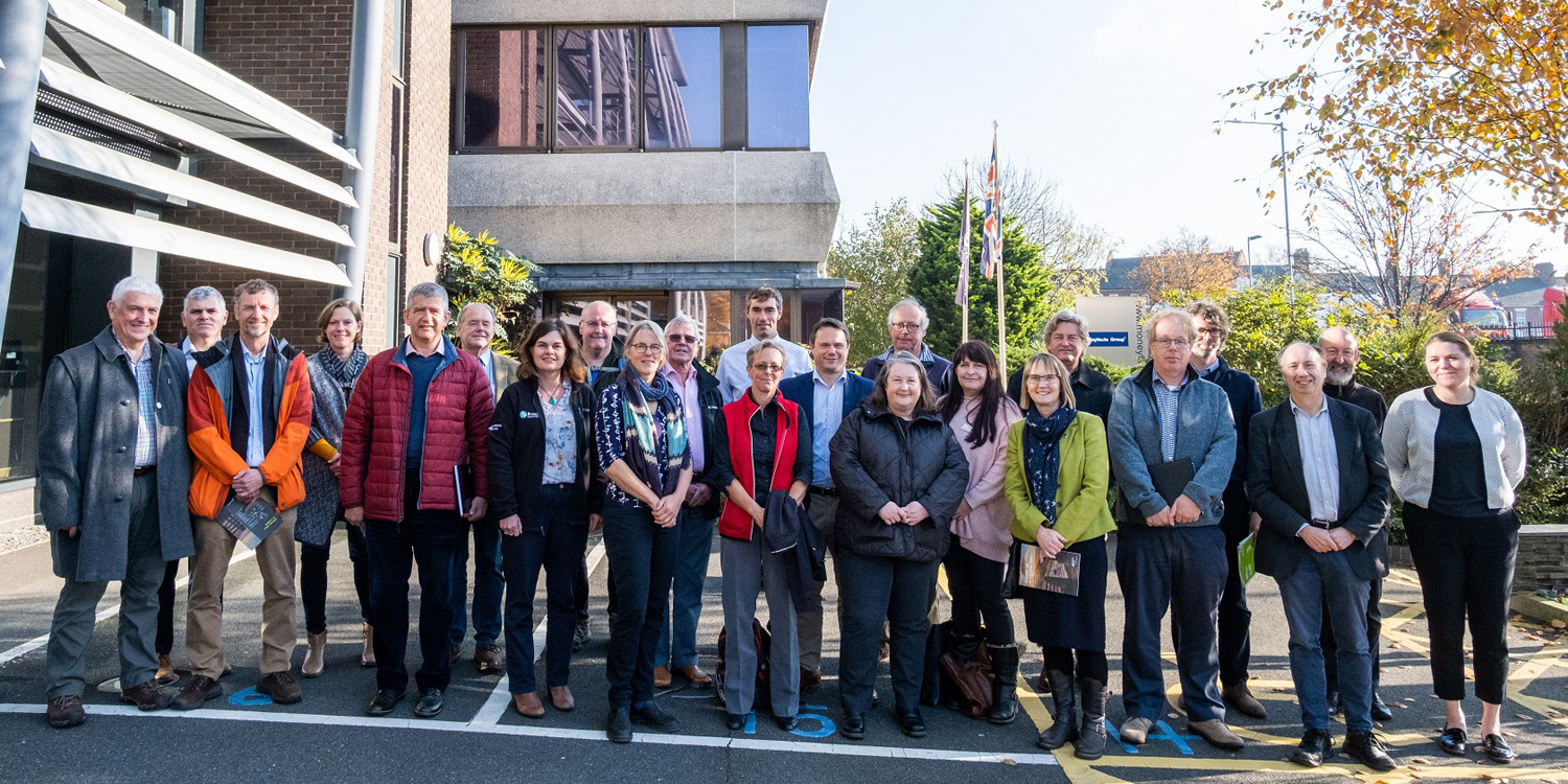 partners stood outside during the broads plan launch