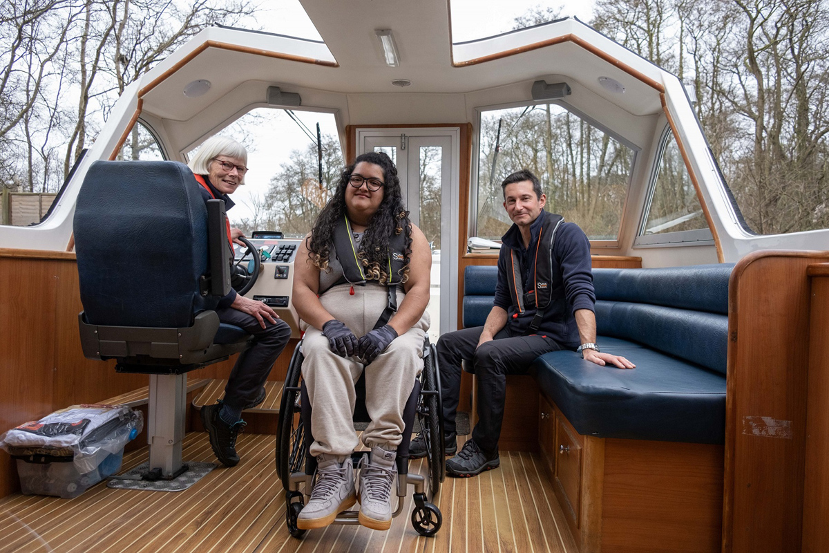 Accessible boat trip at the Nancy Oldfield Trust