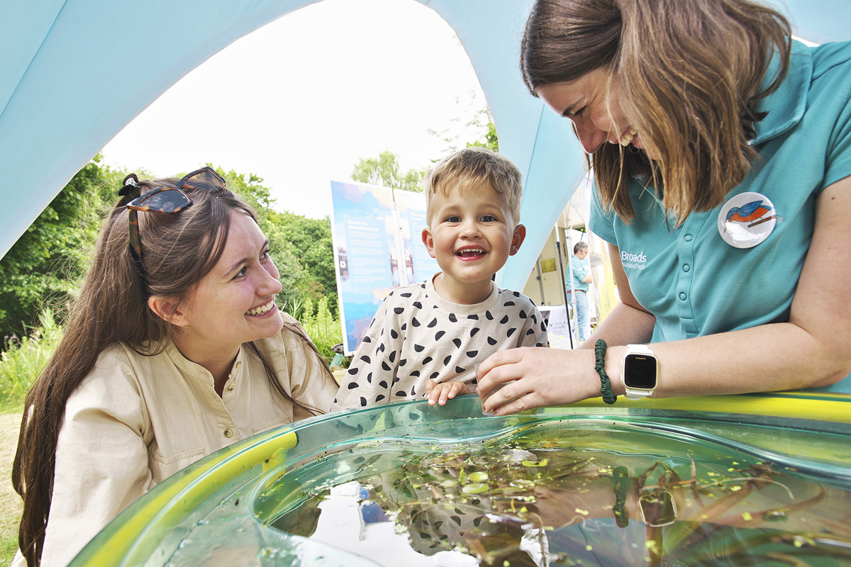 Family pond-dipping at the Royal Norfolk Show