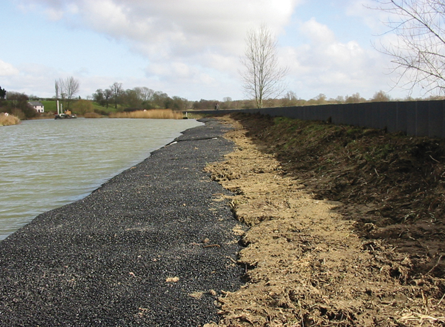 Bitumen matting erosion protection prior to vegetation establishment