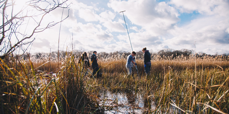 Peat coring at Barton Marshes