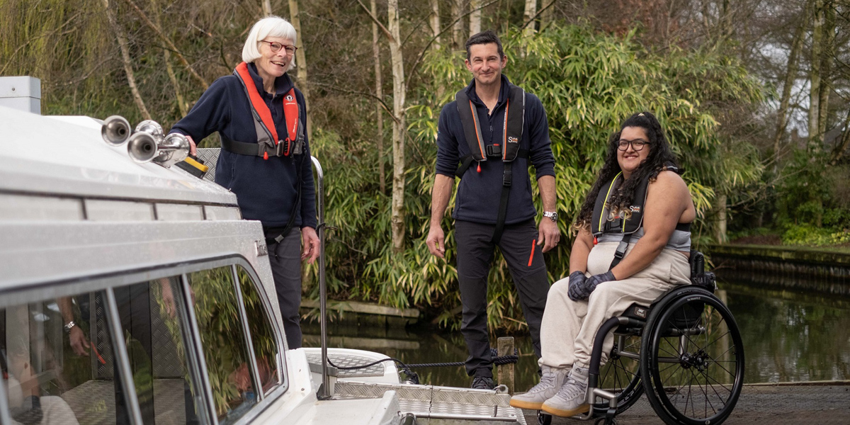 Accessible boat trip at the Nancy Oldfield Trust