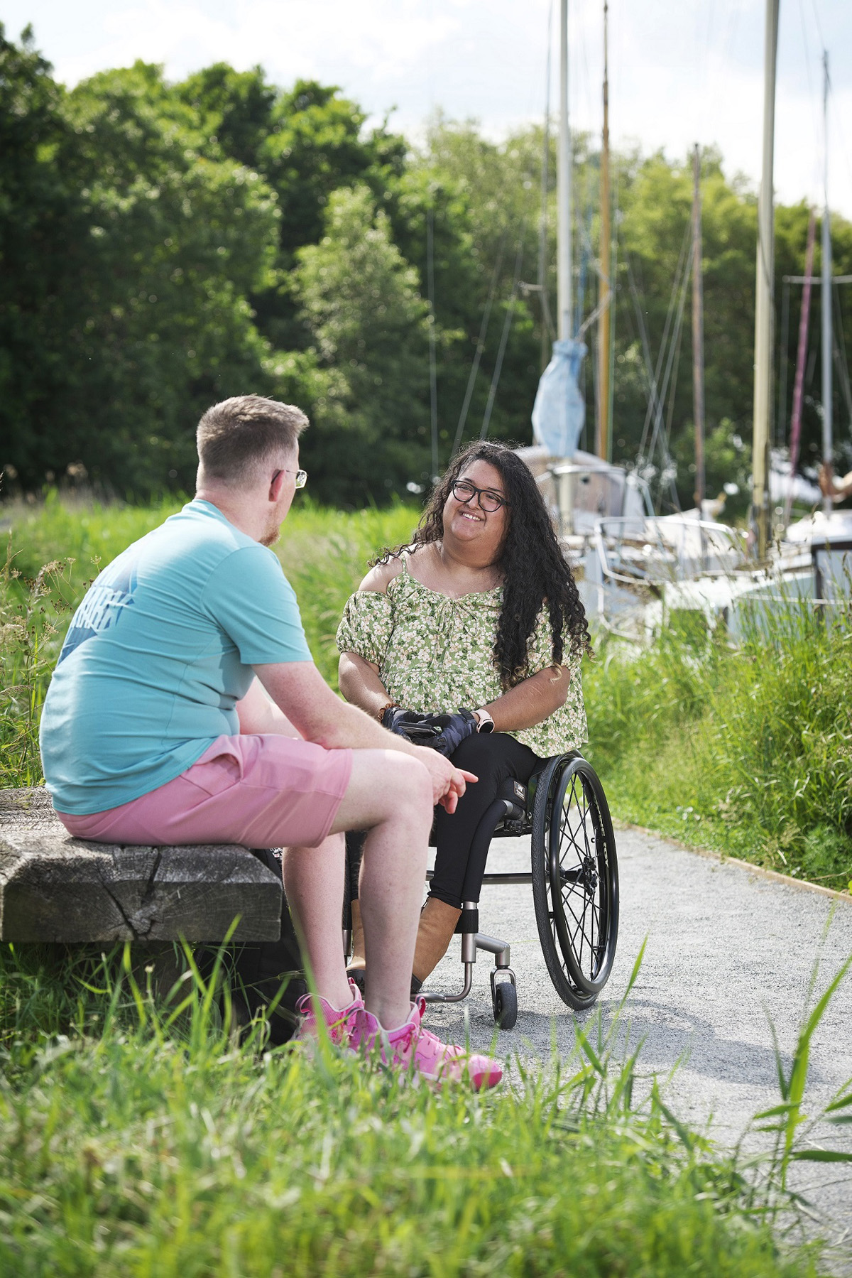 Exploring the new accessible footpath at Horsey mere