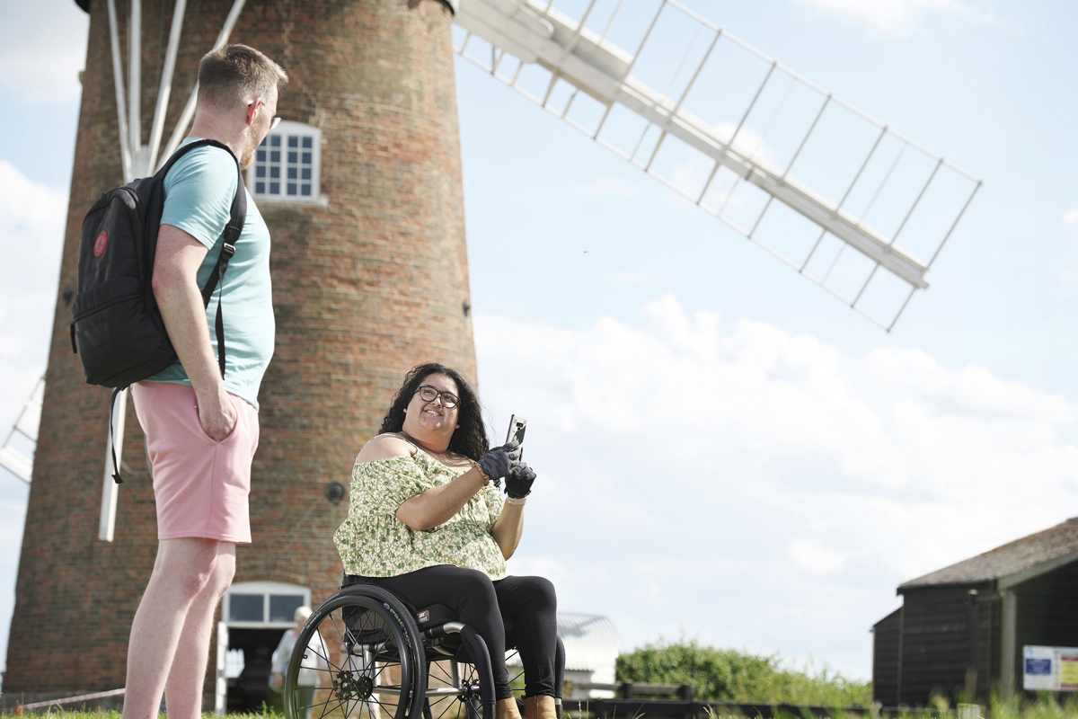 Exploring the new accessible footpath at Horsey mere